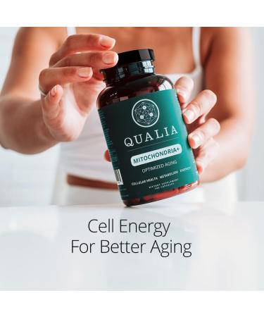 Qualia Mitochondria+ | The Most Advanced Supplement for NAD+, Cellular Energy, Metabolism & Repair for Better Aging w/35+ NAD Boosters Resveratrol & More | 160 Ct | 1 Month Supply - Buy Online on GoSupps.com