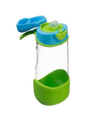 b.box 15oz Sport Spout Bottle | Modern Water Bottle with Flip Top Lid for Kids & Toddlers | Spill Proof  BPA Free (Ocean Breeze  15 oz) 15oz Ocean Breeze
