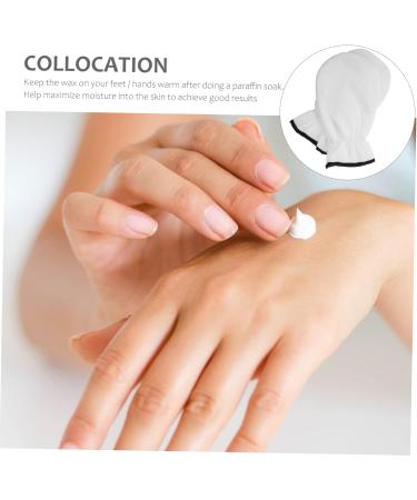 Ipetboom Wax Work Gloves 1 Pair Wax Essential Oil Gloves Paraffin Wax Mittens Paraffin Wax Gloves Essential Oil Gel Gloves Work Gloves Hand Spa Gloves Skin Care White Flannel Boots - Buy Online on GoSupps.com