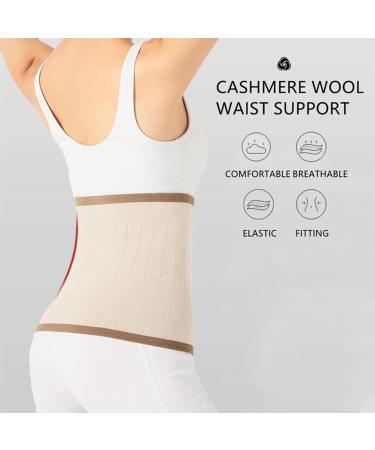 RUNSIBA Soft Warm Knit Compression Waistband Back Brace Lumbar Support Wrap Slim Waist Trimmer black L - Buy Online on GoSupps.com