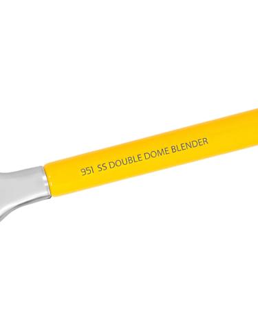 Bdellium Tools Professional Makeup Brush 951 - Small Slanted Double Dome Blender with Soft Synthetic Fibers for Flawless Application & Blending - Yellow (1pc - Buy Online on GoSupps.com
