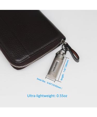 NUBARKO Mini Pill Fob - Titanium Keychain Pill Holder for Emergency Aspirin & Nitroglycerin | Waterproof Lightweight Non-Allergenic - Ideal for Men & Women - Buy Online on GoSupps.com