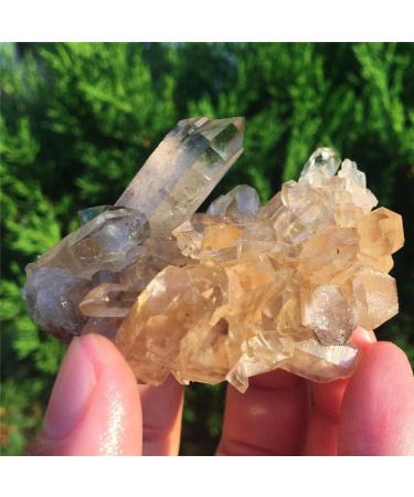 Crystal Rough Natural Crystal Rough Natural Lemon Yellow Quartz Crystal Original Stone Cluster Quartz Specimen Stone Smoked Yello Crystal Cluster Decoration 1pcs 60g--70g - Buy Online on GoSupps.com
