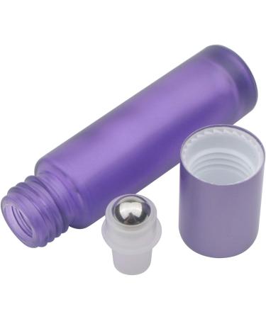 PXYELEC 10PCS Essential Oil Roll-On Bottles | 10ml Purple Glass Perfume Bottles with Aluminum Caps & Stainless Steel Roller Balls for Aromatherapy - Buy Online on GoSupps.com