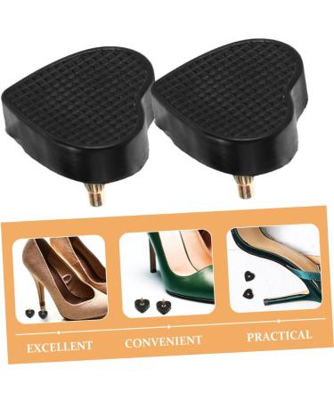 VALICLUD 5 Pairs Heart Shaped High Heel Pads - Replacement Tips & Caps for High Heel Shoes | Durable PVC Pin Heel Repair Accessories - Buy Online on GoSupps.com