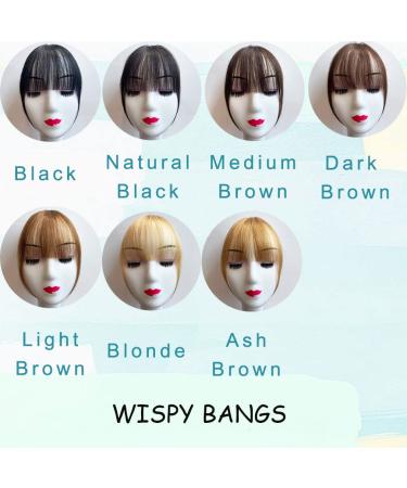 Real Human Hair Clip in Wispy Bangs - Curved Air Bangs Hair Extension for Women - A-Natural Black - Buy Online on GoSupps.com