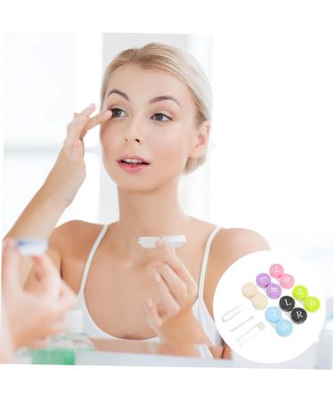 Partykindom Contact Lens Case Set | 2 Boxes Travel Kit for Colored Lenses | Eye Care Holder - Sweet Fall Design - Buy Online on GoSupps.com