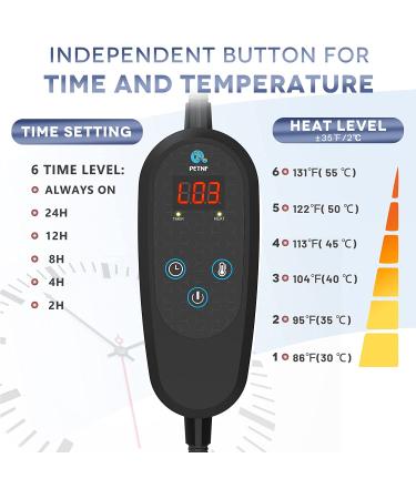 2021 Pet Heating Pad | Temperature Adjustable Anti-Bite Electric Bed Mat for Small/Medium/Large Dogs & Cats | Timer & Waterproof | 29.5'' x 17.7'' Blue - Buy Online on GoSupps.com