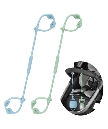 Cldy Baby Toy pacifier chain Silicon Cup Catcher BPA-Free Conditions for Toys drinking cups Halter straps for stroller Hochstuhl Autositz 2 pieces of bowl blue & green