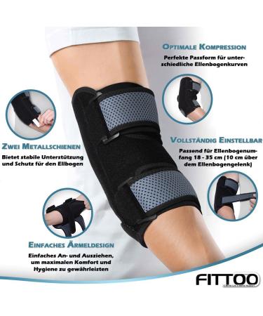 Fittoo Endbow Bandage - Adjustable Elbow Support with Removable Metal Rails for Pain Relief & Faster Recovery - Ideal for Night Sleep - Buy Online on GoSupps.com