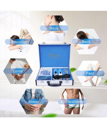 FJYAWEN Shock Wave Therapy Device - Chronic Pain Relief Physiotherapy Instrument with 6 Massage Heads - International Shipping Available - Buy Online on GoSupps.com