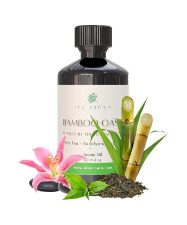 Bamboo Oasis by SLK Aroma. Ultra Premium Aroma Oil for Diffusers - Waterless and Ultrasonic - Fresh Jasmine White Tea Eucalyptus - Fontainbleau Miami Beach (120 ml Bamboo Oasis) Bamboo Oasis 1 Fl Oz (Pack of 1)