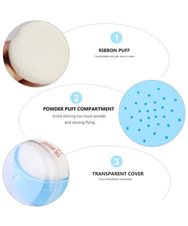 Lurrose Baby Powder Puff Box - Empty Powder Compact Dispenser for Home & Travel (Blue) | International Shipping Available - Buy Online on GoSupps.com