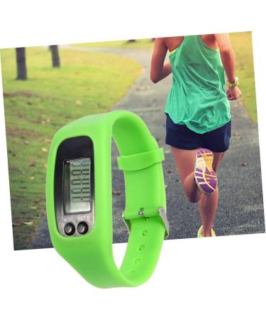 Toddmomy Step Smart Watch - Calorie & Heart Rate Tracker Digital Sport Watch with Silicone Strap for Running & Fitness - Green 24*2.8cm - Buy Online on GoSupps.com