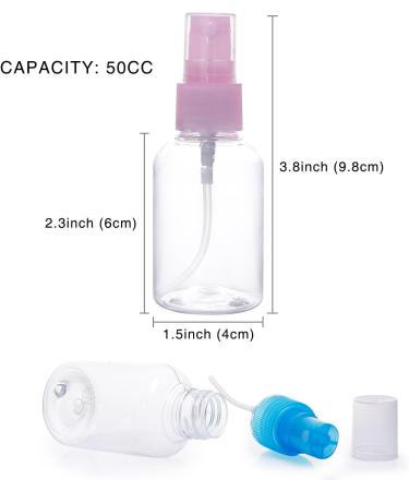 Prochive 5 x 50 ml Beauty Transparent Plastic Atomiser Empty Mist Spray Bottles Set for Perfume Water (Random Color) - Buy Online on GoSupps.com