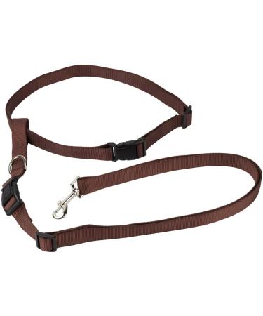 Jazooli Adjustable Handsfree Hands Free Dog Running Jogging Waist Belt Lead Leash - Brown - Large Large Brown - Buy Online on GoSupps.com