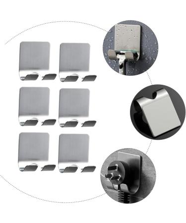 Alipis 20-Pack Stainless Steel Strong Sticky Hooks - High-Performance Bathroom & Shower Razor Hangers (5.7x4.5cm) - Buy Online on GoSupps.com