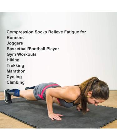 Buy 3 Pairs Compression Stockings for Men & Women | 15-20mmHg Knee Socks for Sports Running Travel & Pregnancy | L-XL White - Buy Online on GoSupps.com