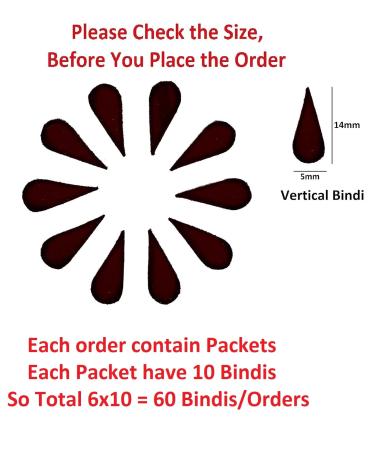 Vama Fashions Large Maroon Velvet Kumkum Bindis | Women's Tilak Bindi for Festivals & Traditions - Buy Online on GoSupps.com