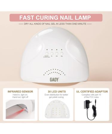 GAOY Gel Nail Polish Kit with UV Light - 6 Jelly Pink Nude Colors Set for DIY Manicure/Pedicure at Home - Includes Glossy & Matte Top Coat/Base Coat - Buy Online on GoSupps.com