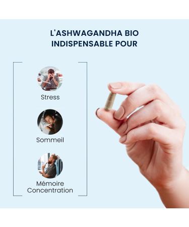 Ashwagandha BIO KSM-66 - Haute Concentration - Withanolides 5% - Stress nergie & Sommeil - Compl ment Alimentaire Naturel - Plante Adaptog ne - 60 G lules (1 2 mois) - Dynveo - Buy Online on GoSupps.com