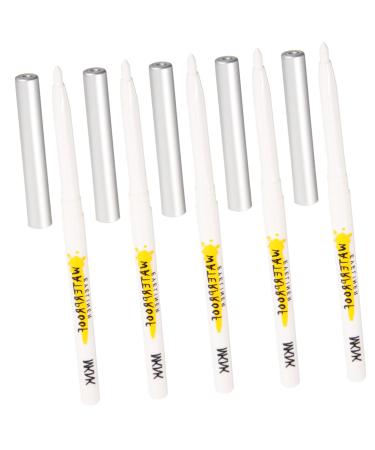 FOYTOKI 5pcs White Lying Silkworm Pen Eye Makeup Pencils White Eyeliner Liquid Pencil Eyeshadow Stick Abs