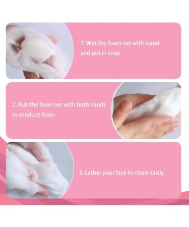 Mesh Soap Bag Foaming Net for Face Washing 5Pcs Soft Skin-friendly Soap Net with Hanging Rope PE Cleanser Foamer Bubble Net for Bathroom - Buy Online on GoSupps.com