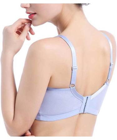 Buy XWSM Mastectomy Bras with Pockets | Cotton Tubeau Tube Top Cable-Free Sports Underwear | Post-Op Comfort | Size 38/85C | Blue - Buy Online on GoSupps.com