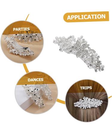 MUSISALY Rhinestone Hair Clip Women Hairpin Silver Hair Clips Hair Barrettes for Pearl Barrettes for Women Womens Barrettes for Hair Rhinestone Flower Hair Clip Pearl Hair Pin Iron - Buy Online on GoSupps.com