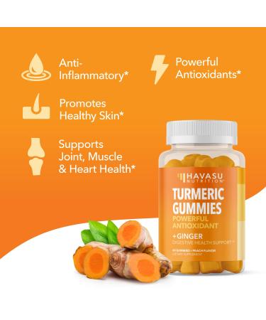 Vegan Peach Turmeric Gummies for Joint Health & Inflammatory Support - Buy Online on GoSupps.com