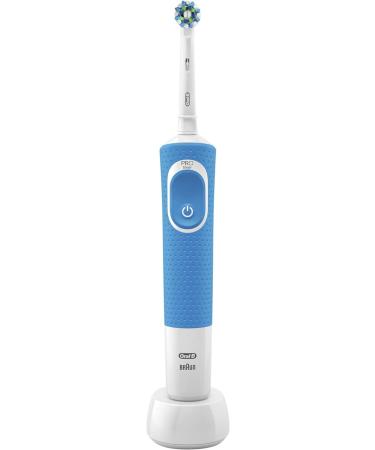 Oral-B Vitality 100 Crossaction Electric Toothbrush White Blue - 2 Piece Set - Buy Online on GoSupps.com