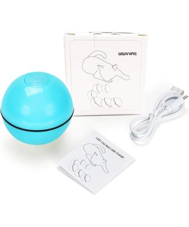 WWVVPET Interactive Cat Toy Ball with LED Light - 360 Self-Rotating USB Rechargeable | Fun Hunting Instinct Stimulation for Cats - Buy Online on GoSupps.com
