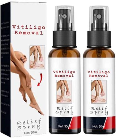 Vitiligo Removal Relief Spray Vitiligo Treatment Spray Vitiligo Care Spray For Skin Care Improve Skin Pigmentation Reduces White Spots on Skin (2pcs)