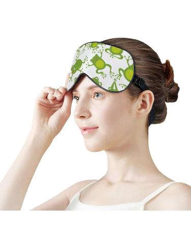 Different Jumping Frogs Sleep Mask Eye Cover | Adjustable Strap, Blocks Light, Night Travel Nap Blindfold for Men Women - Buy Online on GoSupps.com