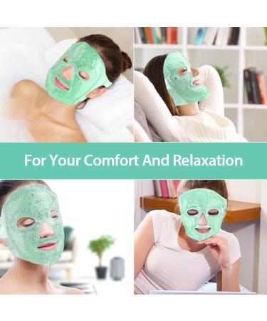 NEWGO Cooling Eye Mask - Hot & Cold Therapy Gel Beads for Migraine Relief, Puffy Eyes, Sinus Pain, Headaches - Green - Buy Online on GoSupps.com