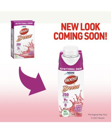 Boost Breeze Wild Berry Nutritional Drink 8oz x 27 Pack - Delicious & Refreshing - Buy Online on GoSupps.com