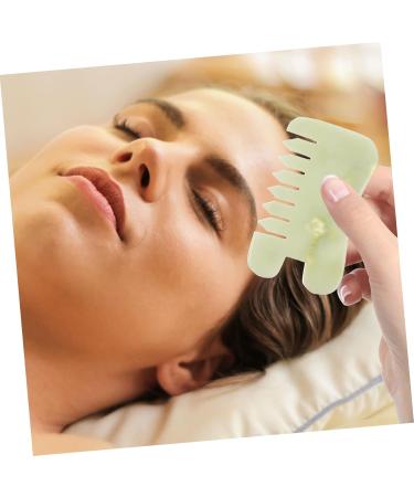 Beavorty 2-Pack Jade Comb - Skin Care Tools for Face & Scalp Massage | Chinese Gua Sha Stone for Enhanced Relaxation - Buy Online on GoSupps.com