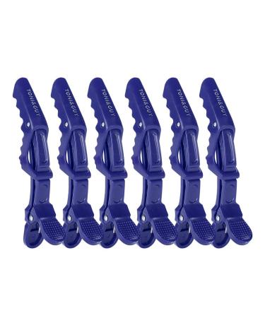 Buy 6 Pieces Crocodile Hair Clips - Professional Anti-Slip Hairdresser Clamps & Accessories (Blue) | Perfect for Styling & Cutting - Buy Online on GoSupps.com