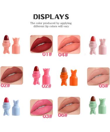 Makeup lip pills matte lipstick set 6x velvet-covered high-pigment lip stick kit cute women's lip stick purse for women girls girlfriends and sisters - Buy Online on GoSupps.com