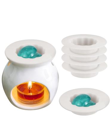 Wax melt warm liner reusable silicone leak protection wax liner wax warmer popper liner wax tray for perfumed electric wax warmer candles warmer (4 pieces)