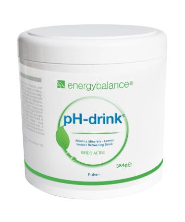Energybalance PH drink - powder bifido active lemon base drink - trace elements minerals lemon taste - acid -basically compensation - vegan natural without additives - 384 g
