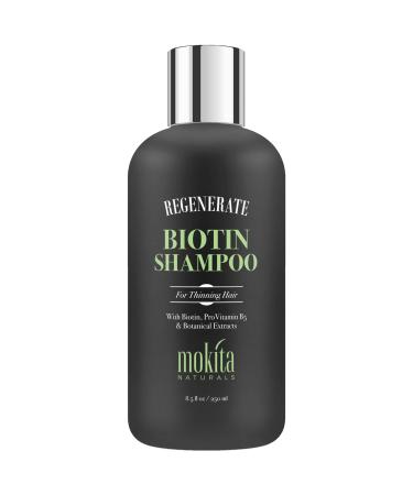 Mokita Naturals Hair Thickening Shampoo & Biotin Shampoo for Hair Volumizing Shampoo for Thinning Hair and Fine Hair, Regrowth Thickening Products for Men Women, Sulfate Free & Vegan Friendly Mens Shampoo 8.5 Ounces Biotin