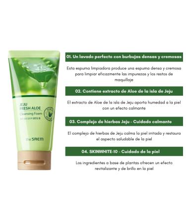 The Saem Jeje Fresh Aloe Cleansing Foam 5.29 oz | Hydrating & Soothing for All Skin Types - Buy Online on GoSupps.com