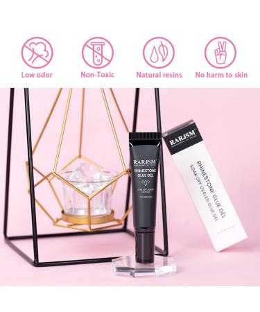 RARJSM Rhinestone Nail Art Glue Gel - Super Strong Adhesive for Nail Art Decoration - 15ML Clear Nail Glue for Gem Crystals, Sequins, and Flakes - Buy Online on GoSupps.com