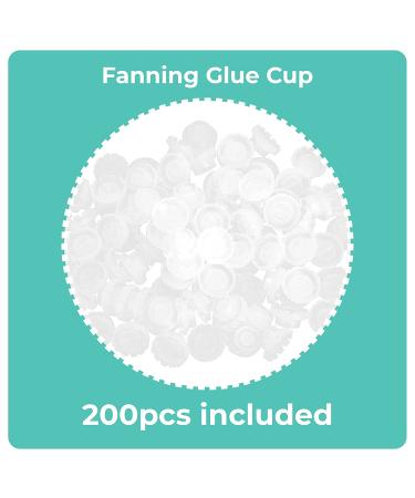 Lyon Lash Glass Lash Tile & Adhesive Holder with Silk Pouch | Reusable Palette for Classic & Volume Lashing | Fan Cups 200 pcs - Eyelash Extension Supplies - Buy Online on GoSupps.com