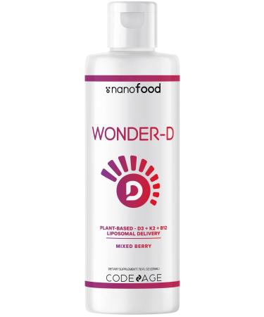 Codeage Liposomal Wonder-D Vegan Cholecalciferol Vitamin D3 1000 IU Liquid Drops Supplement Plant-Based Vitamins B12 & K2 Non-GMO Sunflower Phospholipids Vitamin E Mixed Berry Flavor 7.6 fl oz - Buy Online on GoSupps.com