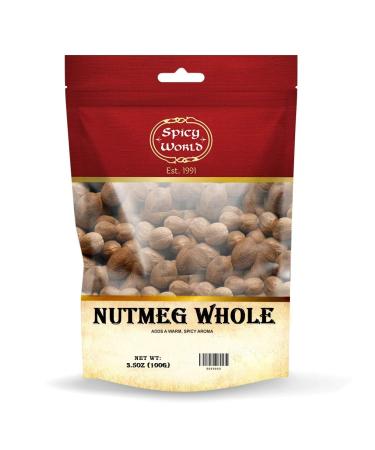 Spicy World Whole Nutmeg 3.5 Ounce - Indian Spice