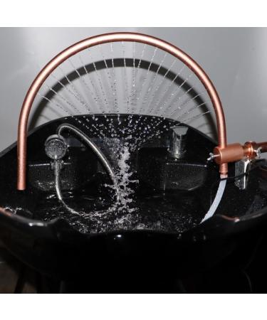 Water Circulation Rack for Head Hair Salon 180 Degree Arc Design 21 Water Outlet Holes Head Treatment Shampoo Bed Accessories Water Circulation Frame with Pump Adapter