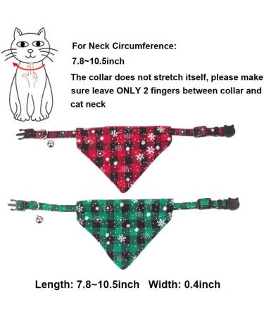 ADOGGYGO Christmas Cat Collar Set: 2 Pack Breakaway Collars with Bell & Removable Bandana - Buy Online on GoSupps.com