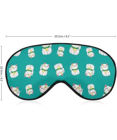Japanese Lucky Cat Sleep Mask - Adjustable Blindfold for Sleeping and Travel - Blocks Light for Restful Sleep - Men and Women - Buy Online on GoSupps.com